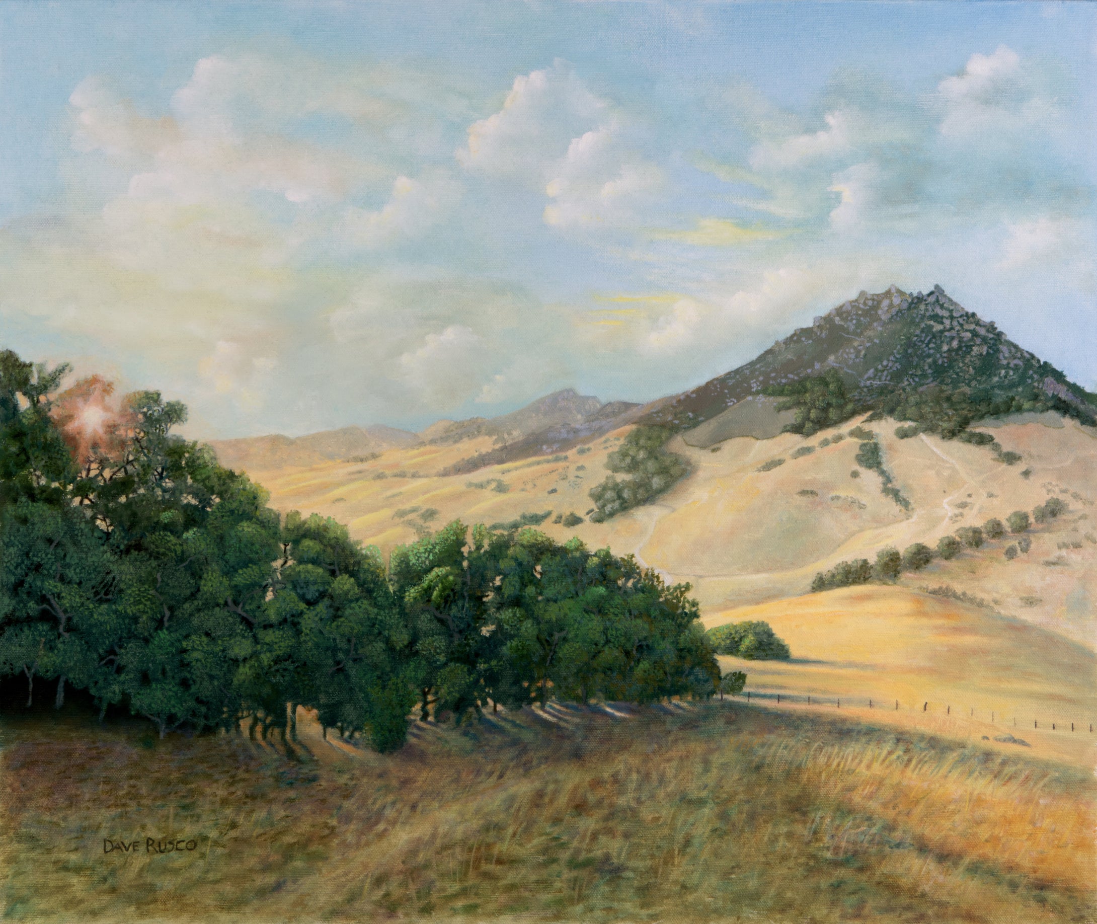 Bishop's Peak, San Luis Obispo, oil on canvas. Reproduction 16x20 canvas. 75.00