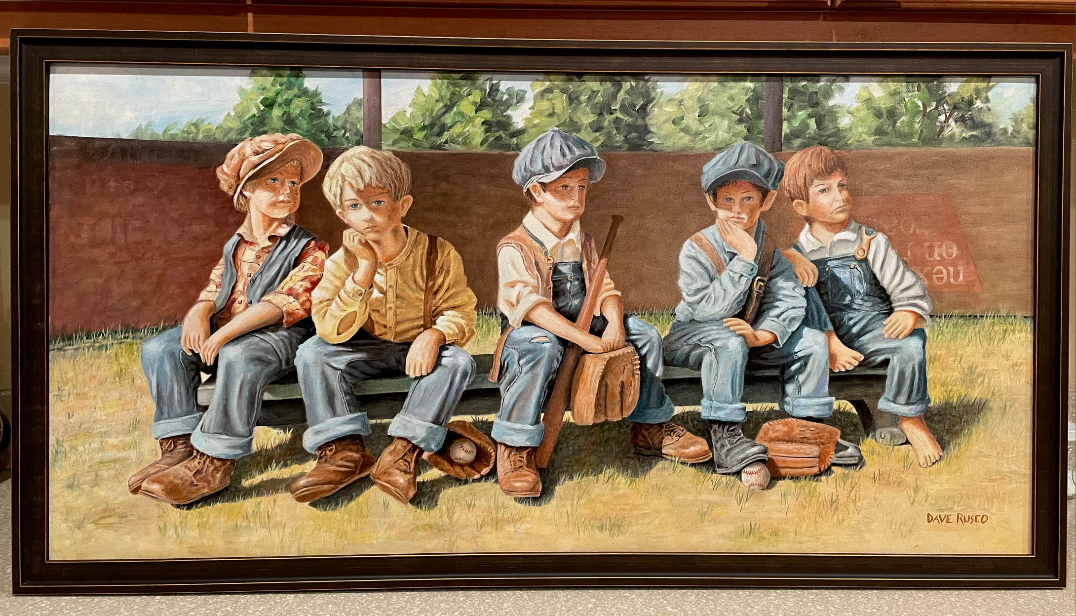 Baseball, Original Oil on Canvas, 24x48