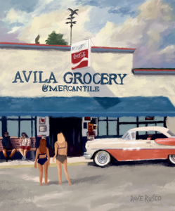 Old Avila Mercantile, Digital Painting reproduction, 16x20